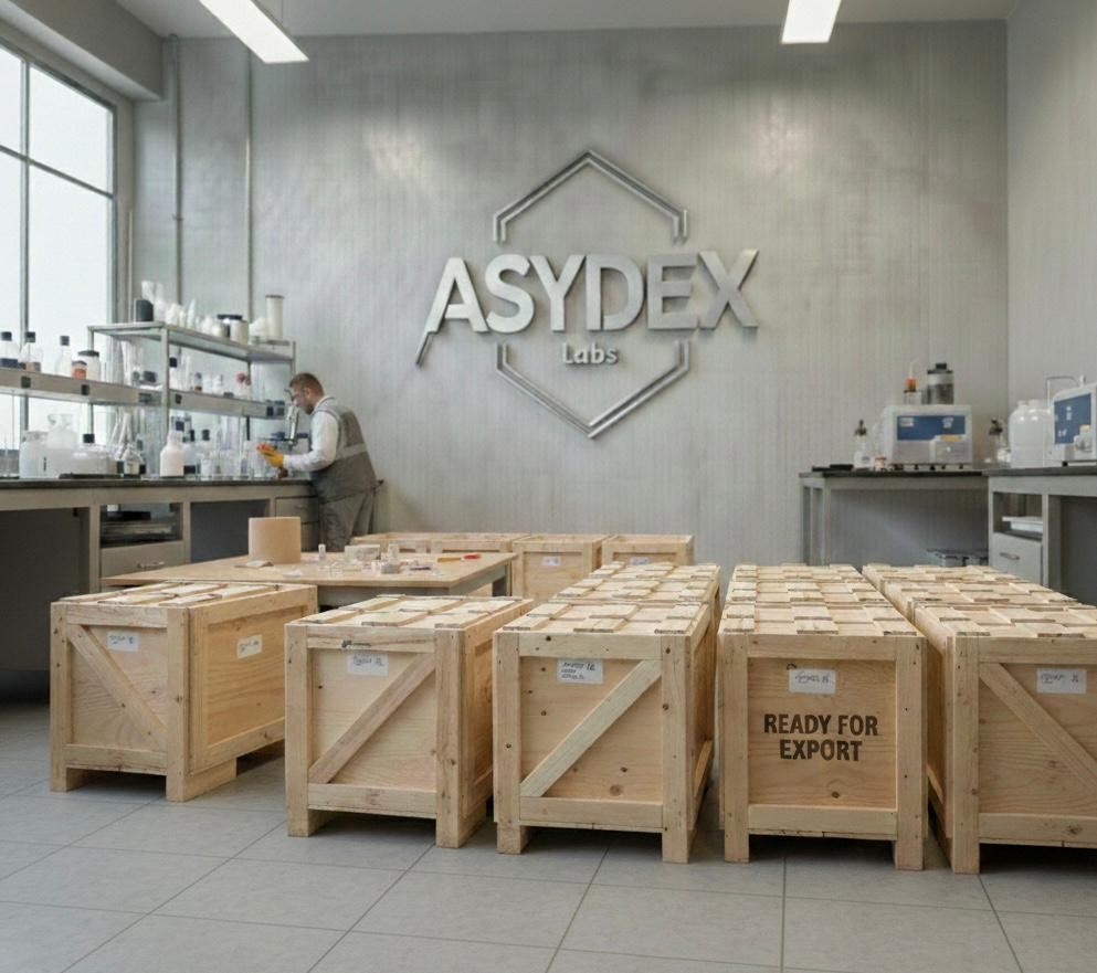 industrial mining chemicals packed in boxes