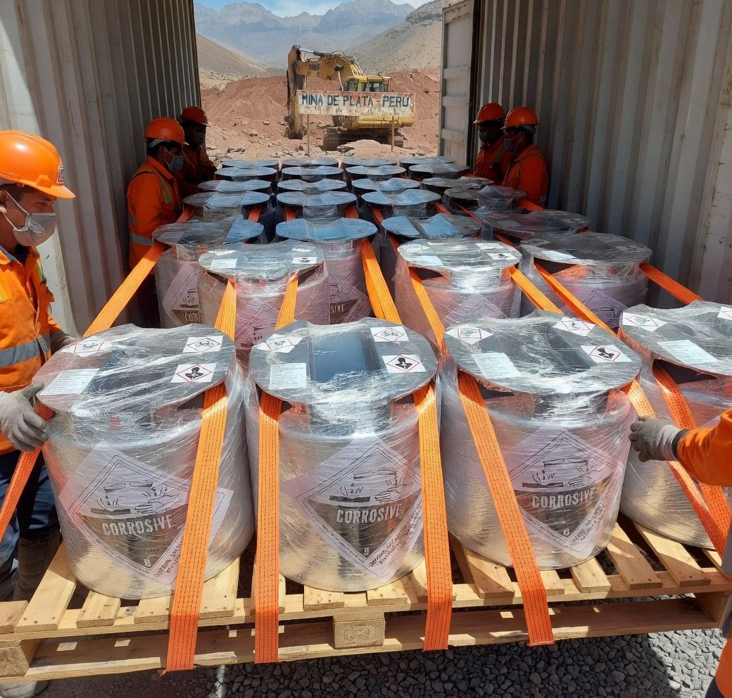 containers filled with mercury